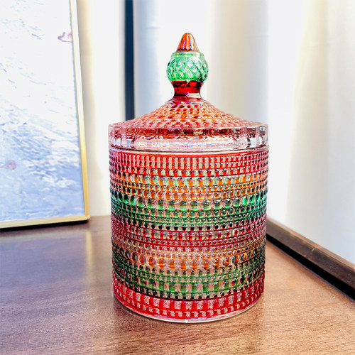 弗莱文茨彩绘玻璃糖罐