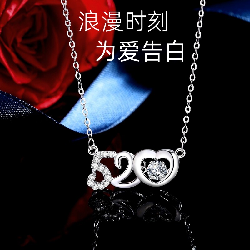 999纯银跳动的心项链吊坠女小众