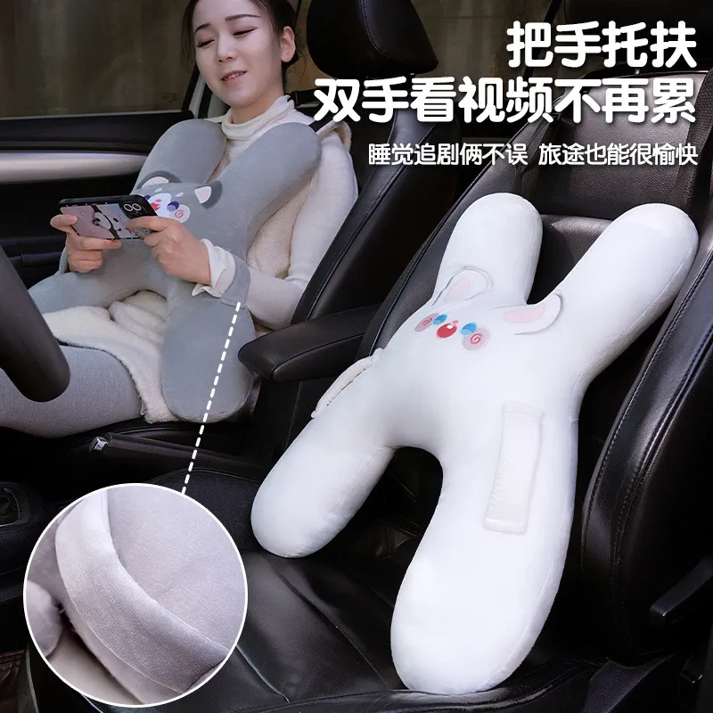 车载儿童枕头护颈枕后排抱枕长途自驾坐车睡觉神器汽车上靠枕