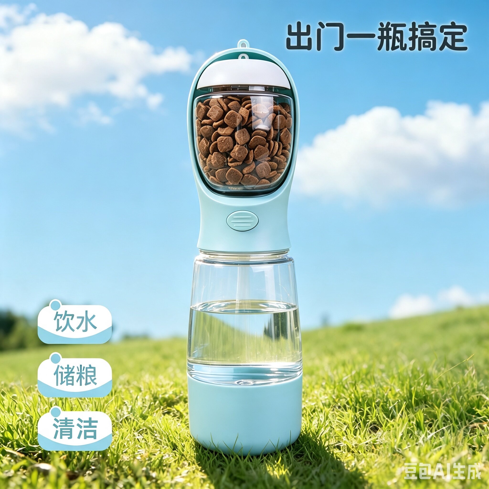 三合一：饮水+喂粮+清洁随行杯