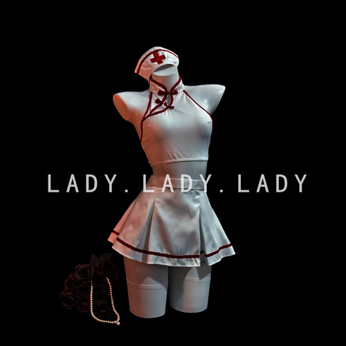 Lady性感护士cos服角色扮演小护士约会战袍情趣制服qqny配件内衣