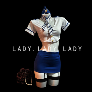 Lady性感空姐制服包臀套装ol职业御姐超短裙角色扮演纯欲诱惑qqny
