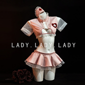 Lady性感睡裙护士cos制服套装 战袍纯欲睡衣诱惑装 趣情内衣qqny女