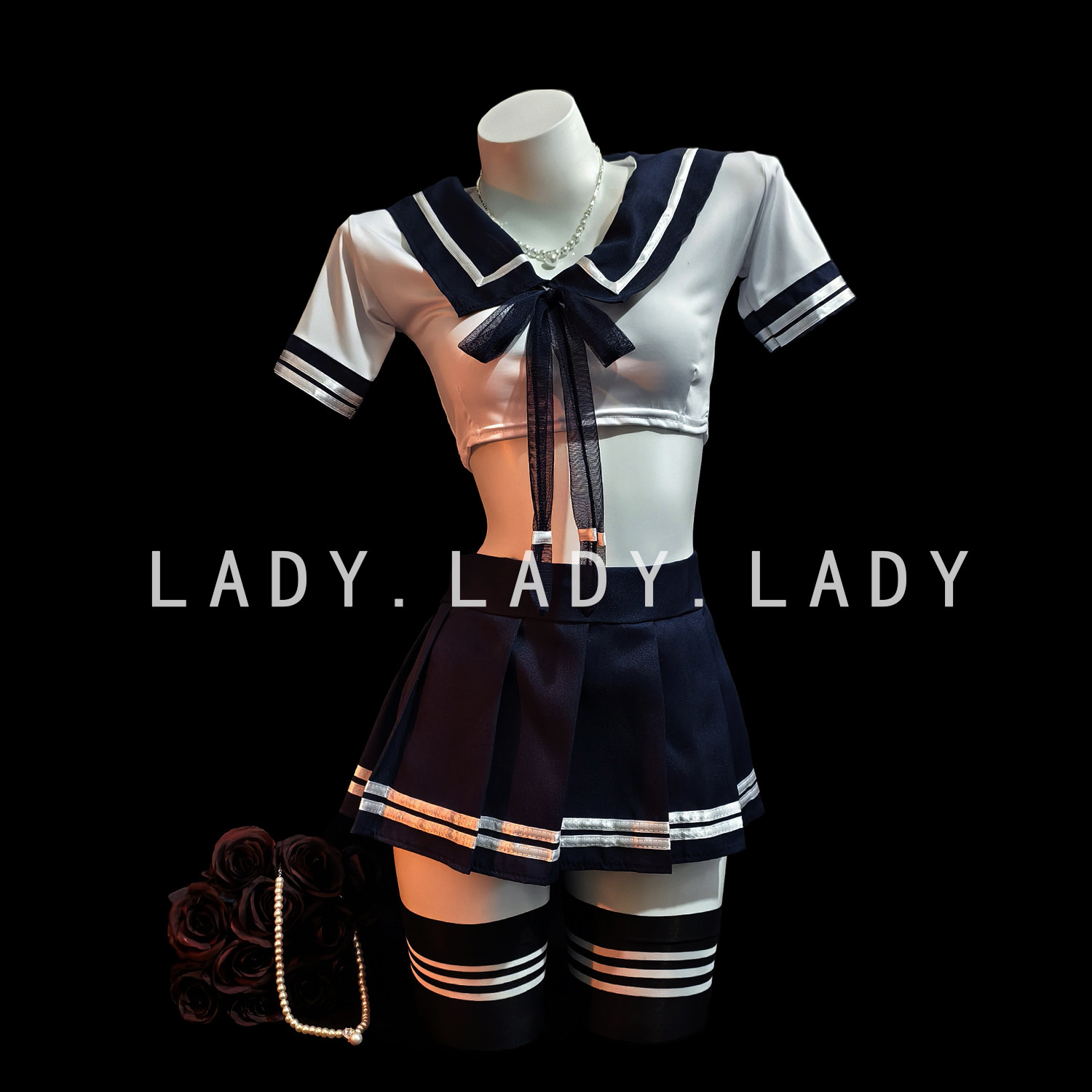 Lady性感睡裙小胸学生水手服JK制服cos纯欲角色扮演短裙套装qqny