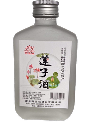 杭州建德特产大慈岩荷花仙牌里叶莲子酒50度100mL瓶装清香型果酒