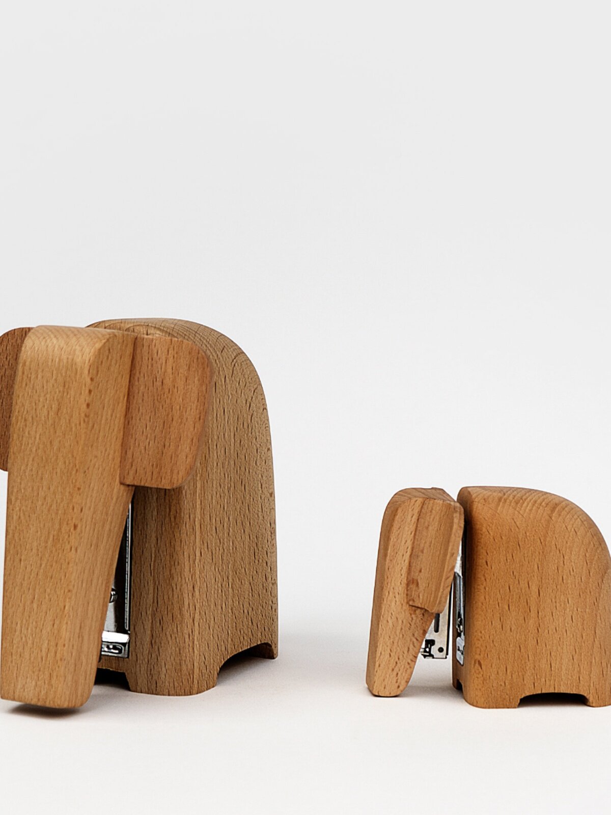 영국 SUCKUK 크리에이티브 로그 코끼리 스테이플러 너도밤 나무 친환경 미니 스테이플러 선물