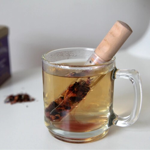 Kikkerland试管叶子泡茶器茶漏