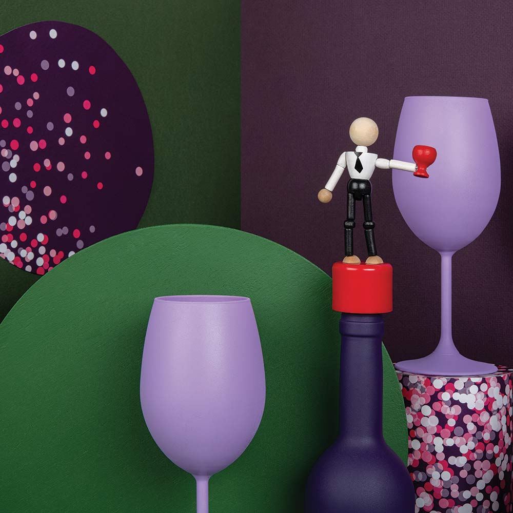 OTOTO醉汉酒瓶塞 Wasted不倒翁醉汉玩偶蜜蜂塞生日礼物