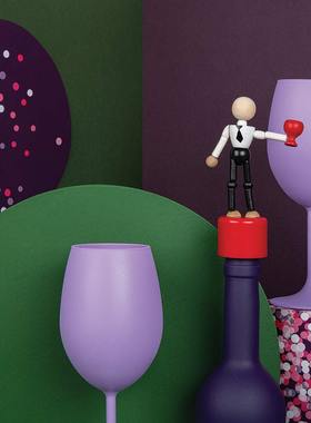 OTOTO醉汉酒瓶塞 Wasted不倒翁醉汉玩偶蜜蜂塞生日礼物