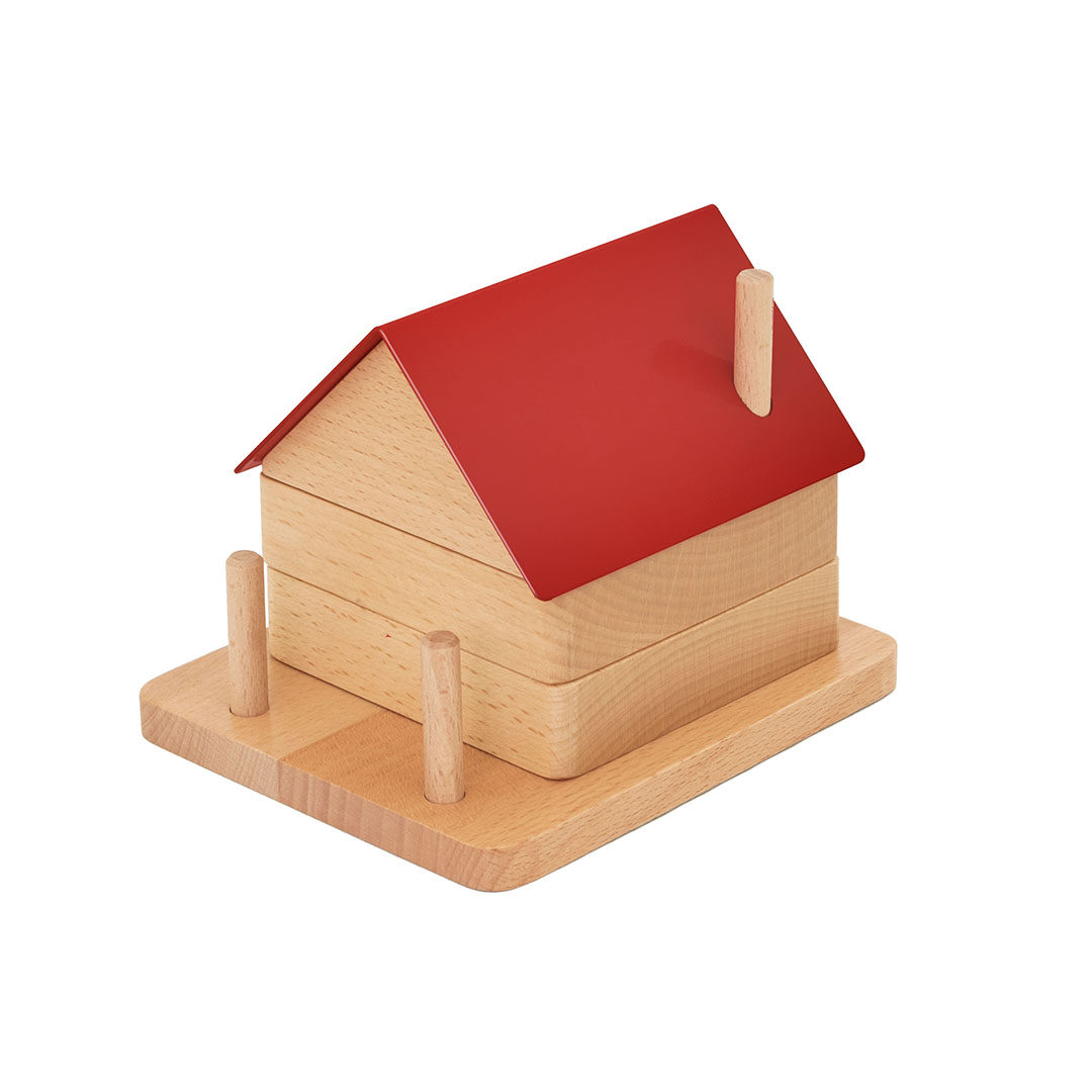 实木收纳盒小房子创意多层