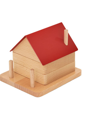 英国Luckies小房子实木收纳盒Cabin Tidy多层文具收纳整理办公桌