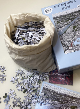 英国Luckies 伦敦城市风光500片装London周边郊区拼图礼物ins风