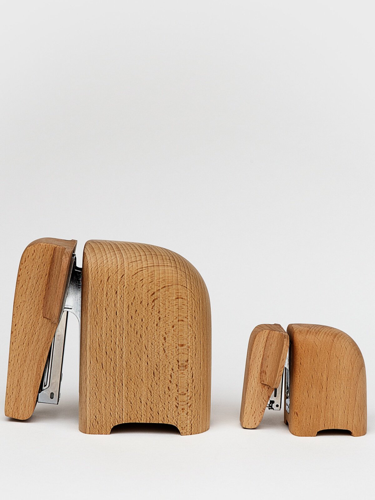 영국 SUCKUK 크리에이티브 로그 코끼리 스테이플러 너도밤 나무 친환경 미니 스테이플러 선물