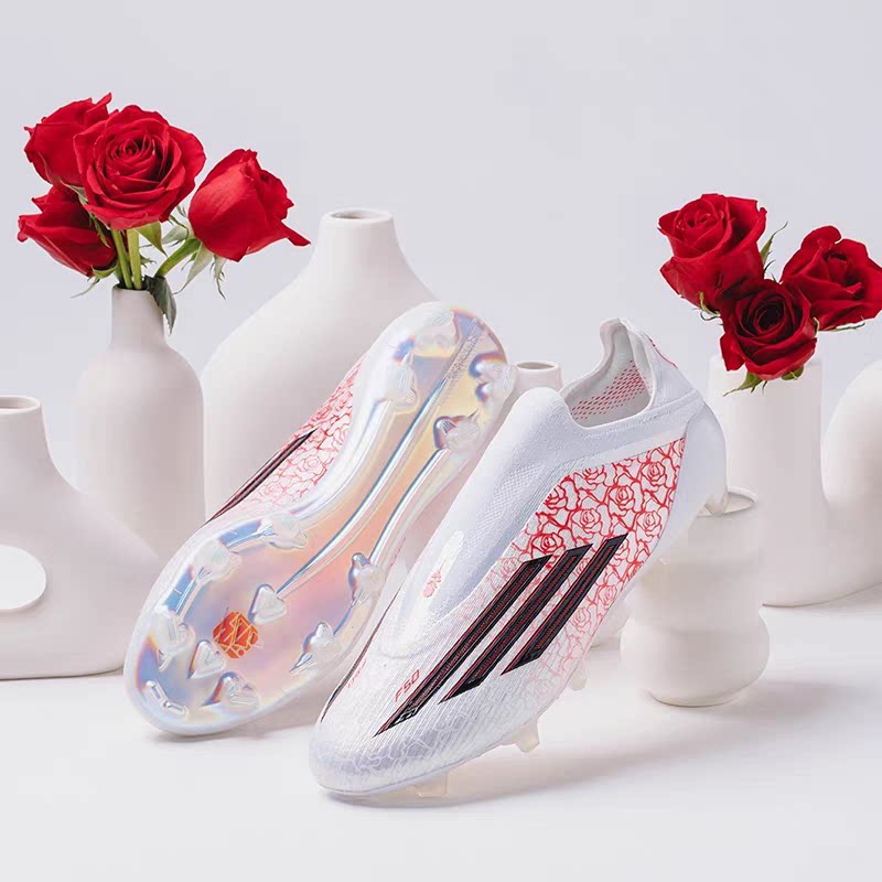 F50+次顶足球鞋碎钉无鞋带低帮气垫长钉FG成人高端比赛男青少年