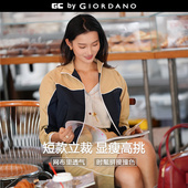 GC2026年春新款 短款 外套女户外撞色印花网里宽松立领夹克12375002