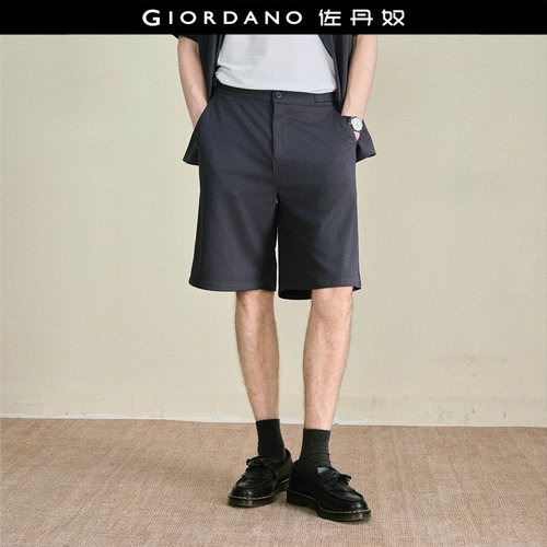 Giordano针织短裤半松紧腰