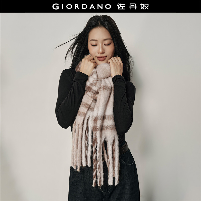 【韩国同款】佐丹奴格纹流苏围巾女秋冬保暖韩系围脖披肩05585905,服饰配件/皮带/帽子/围巾,围巾/丝巾/披肩,淘宝优惠券,粉丝福利购,淘宝优惠卷