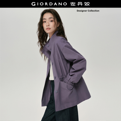 Giordano/佐丹奴立领中长款风衣