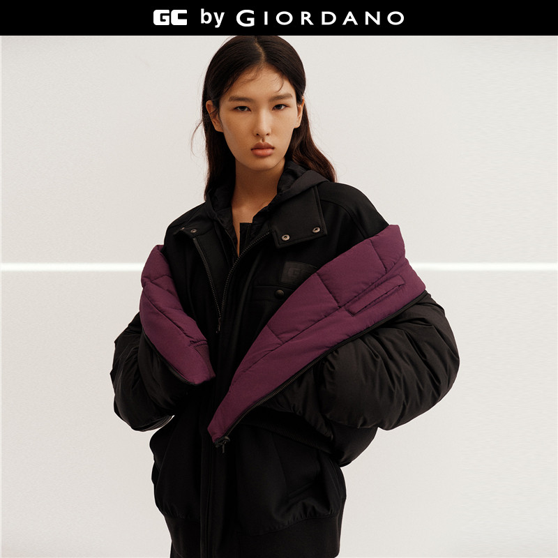 GC2025秋冬新款棒球服男女同款夹克双面穿棒球领棉衣外套12075602