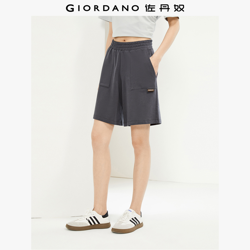 Giordano休闲短裤织标卫裤