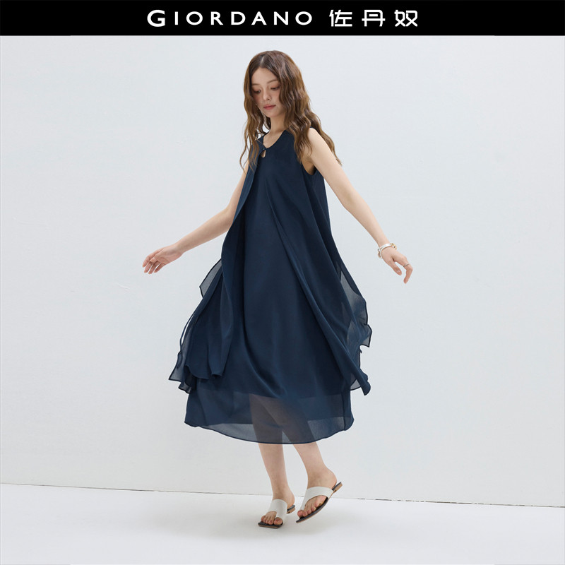 设计师款佐丹奴无袖裙子女夏季新款圆领绑带背心连衣裙18465210,女装/女士精品,连衣裙,淘宝优惠券,粉丝福利购,淘宝优惠卷