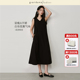 GL2026年春新款 无袖 裙子女极简风黑色宽松V领背心连衣裙02466058