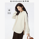 佐丹奴帽衫 半拉链连帽卫衣女05322802 女秋冬摇粒绒保暖抓绒衣时尚