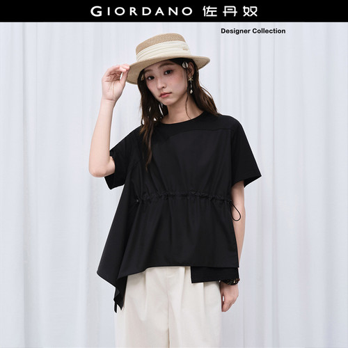 Giordano短袖不对称下摆T恤