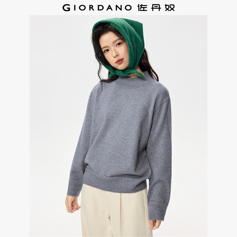 Giordano套头半高领针织衫