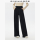 佐丹奴针织卫裤 女13415690 抽绳松紧腰休闲裤 女新款 弹力压褶阔腿裤