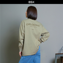 BSX2025秋冬新款卫衣男女同款纯棉双面字母印绣圆领上衣04025850