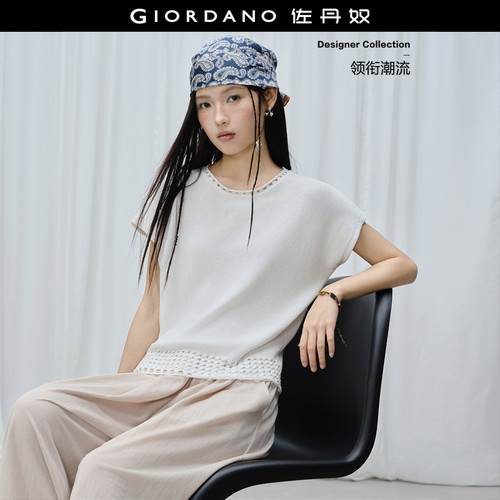 Giordano套头毛针织衫镂空
