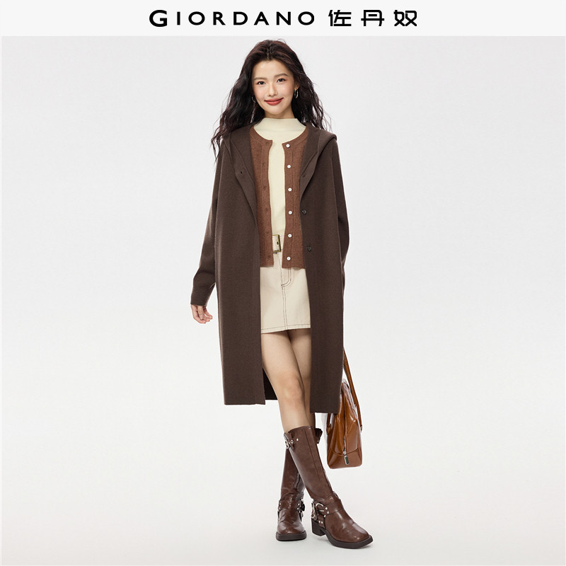 Giordano/佐丹奴连帽开衫针织衫图片