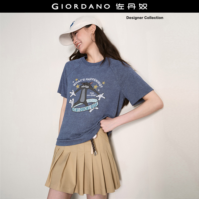 Giordano短袖猫和老鼠印花T恤图片