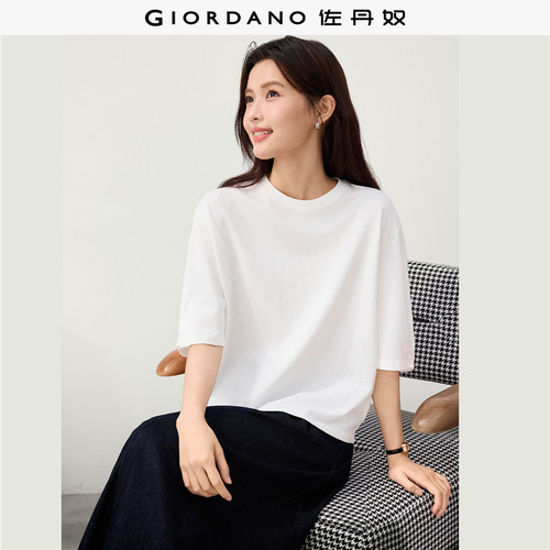 Giordano中袖收褶袖口T恤
