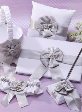 新娘配饰影楼拍照摄影婚纱配饰婚礼仪式用品戒指托撒花篮签到布置