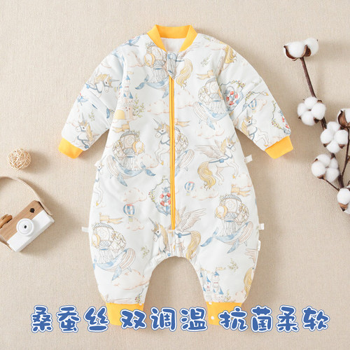 睡袋婴儿桑蚕丝竹棉春秋冬款