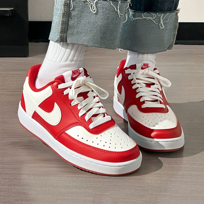 耐克NIKE正品女鞋2025新款红色婚鞋简版AJ1运动休闲板鞋DH3158