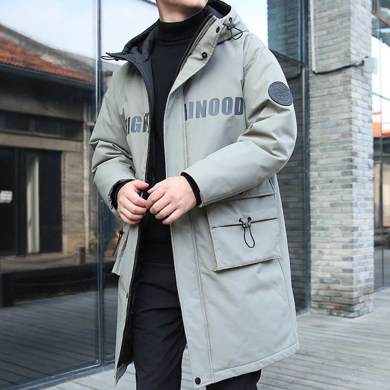 胖子加肥加大码羽绒服男中长款特大号300斤冬季潮流加厚外套抗寒