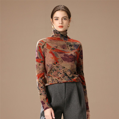 秋冬新款超细水溶羊毛打底衫