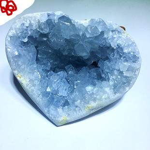 马达加斯加天青石天然矿物晶体矿石原石蓝晶洞宝石奇石标本摆件