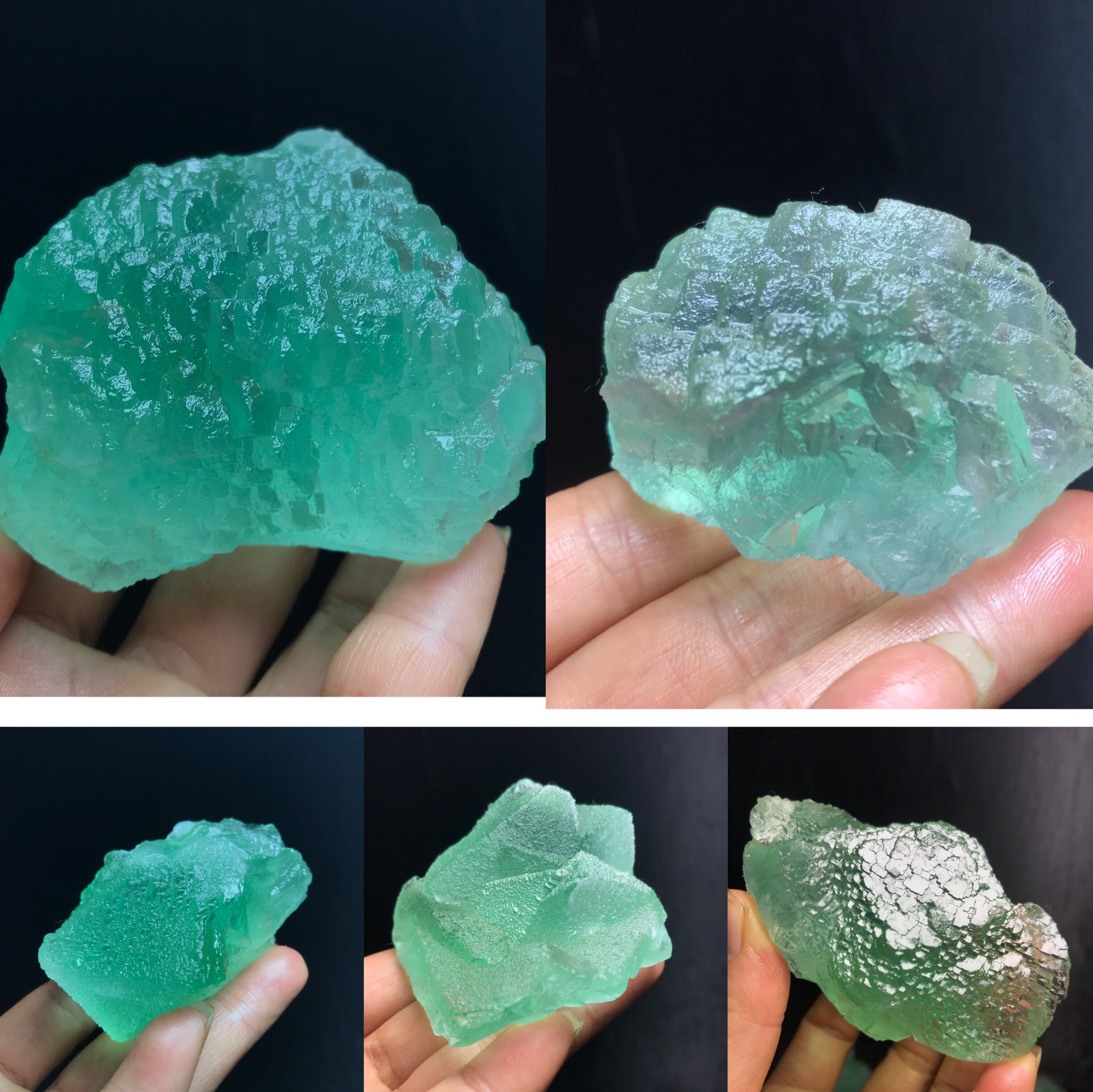 天然绿萤石标本方解石水晶原石共生矿物晶体奇石教学收藏标本摆件