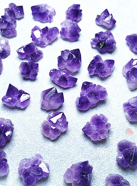 diy纯天然乌拉圭紫水晶原石吊坠