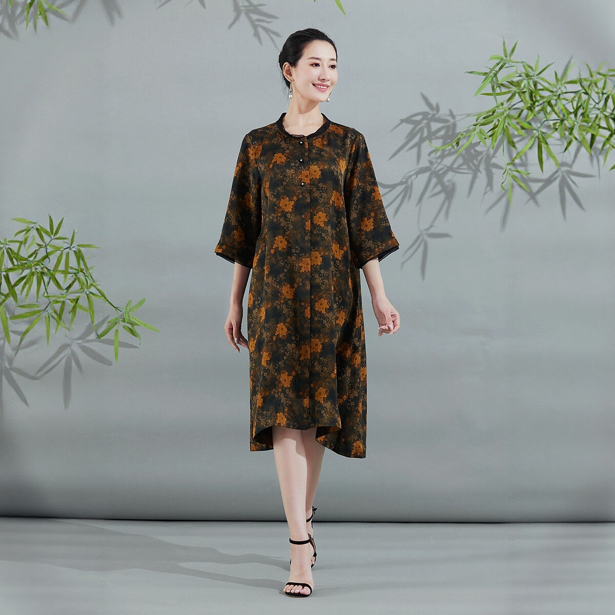 A版香云纱珍珠缎宽松款