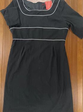 加大码胸95-100通勤职业西装短裙短袖U领收腰7028微胖黑色