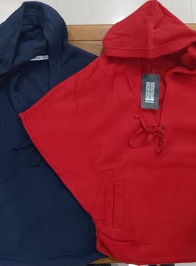 不限身材2色冬季保暖斗蓬披肩48047短外套坎肩短上衣胸110以下适