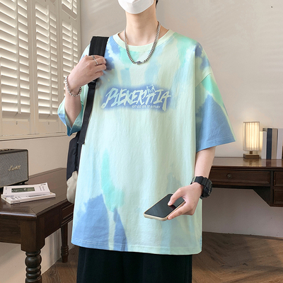 2026新款短袖T恤男夏季大童青少年上衣初中高中学生宽松半袖t体恤