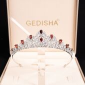 复古简约大气蓝钻皇冠新娘头饰女十八岁公主成人生日王冠婚纱发饰