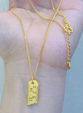 s925纯银创意个性双面一生一世有你足矣项链女时尚气质轻奢锁骨链