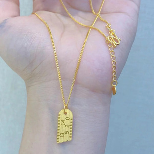 s925纯银创意个性双面一生一世有你足矣项链女时尚气质轻奢锁骨链